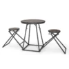 3 delige ronde tafel en krukset voor 2 personen bartafel met 2 inklapbare krukken moderne eetkamerset voor kleine kamers 1