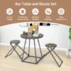 3 delige ronde tafel en krukset voor 2 personen bartafel met 2 inklapbare krukken moderne eetkamerset voor kleine kamers 4