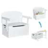 3 in 1 kinderen activiteitentafel set met bureau & bankje & opbergdoos voor kleuterschool kinderkamer woonkamer wit 1