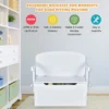 3 in 1 kinderen activiteitentafel set met bureau & bankje & opbergdoos voor kleuterschool kinderkamer woonkamer wit 5