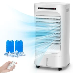 3 in 1 mobiele airconditioning verdampingsluchtkoeler met ventilator en luchtbevochtiger draagbare stille koeler wit 1