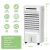 3 in 1 mobiele airconditioning verdampingsluchtkoeler met ventilator en luchtbevochtiger draagbare stille koeler wit 2