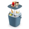 3 in 1 weerbestendige pp buiten ijsemmer met flesopener handvat 15l tuin eettafel met lift up deksel voor zwembaden terrassen blauw 1