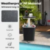 3 in 1 weerbestendige pp buiten ijsemmer met flesopener handvat 15l tuin eettafel met lift up deksel voor zwembaden terrassen zwart 4