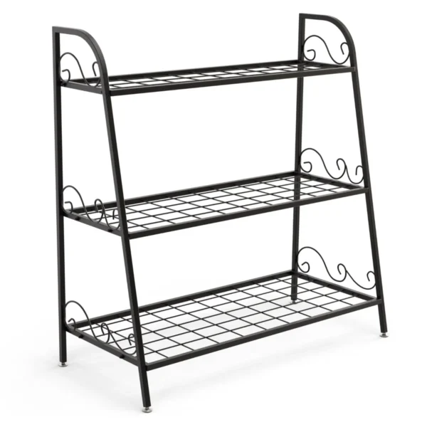 3 lagen metalen plantenstandaard binnen buiten plant plank multifunctionele bloem rek en display plank 3