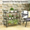 3 lagen metalen plantenstandaard binnen buiten plant plank multifunctionele bloem rek en display plank 6