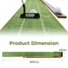 302 cm golf putting mat golf putting baan met automatische balterugloop met 2 hole maten 3 golfballen voor binnen/buiten gebruik 2