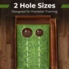 302 cm golf putting mat golf putting baan met automatische balterugloop met 2 hole maten 3 golfballen voor binnen/buiten gebruik 5