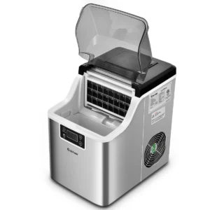 3,2 l ice cube maker ijsblokjesmaker met één boveninlaatopening 25 x 36 x 38 cm zilver 1