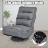 360 graden draaibare vloerstoel 5 positie verstelbare vouwbare gamestoel gewatteerde luie bank met comfortabele rugleuning 6