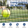 372,5 x 182,5 cm voetbalnet voetbaluitrusting met weerbestendig net draagtas en 6 grondspikes trainingsnet voor speeltuin wit 4