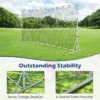 372,5 x 182,5 cm voetbalnet voetbaluitrusting met weerbestendig net draagtas en 6 grondspikes trainingsnet voor speeltuin wit 5