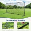 372,5 x 182,5 cm voetbalnet voetbaluitrusting met weerbestendig net draagtas en 6 grondspikes trainingsnet voor speeltuin zwart 6