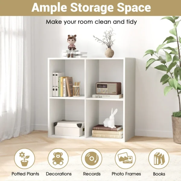 4 cubus plank 2 niveau boekenkast anti kantel kit vrijstaande boekenkast rustieke stijl open display plank voor kantoor woonkamer 5