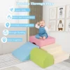 4 delige zachte blokken grote schuimblokken om op te klimmen en spelen xxl bouwblokken speelset voor baby roze 4