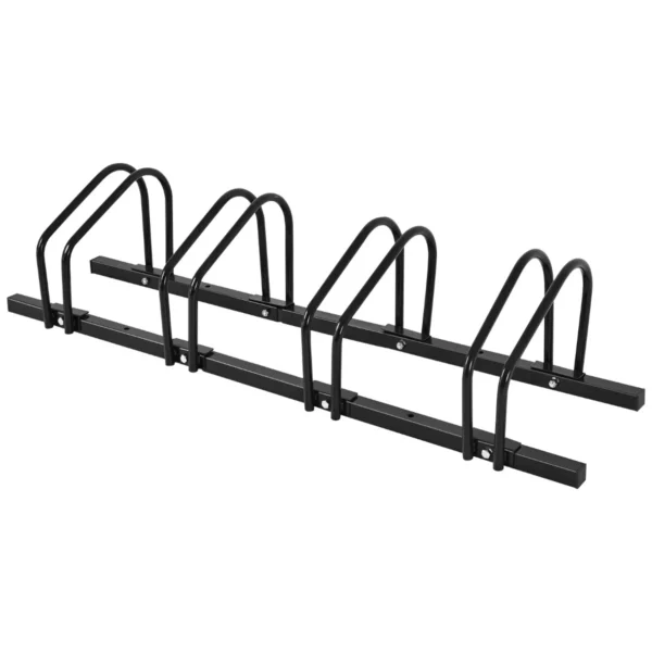 4 fietsenrek voor kinderen fiets bergfiets en stuntfiets fietsenstalling voor huis/tuin/gang/garage en speeltuin (zwart, 120 x 32,5 x 26 cm) 3