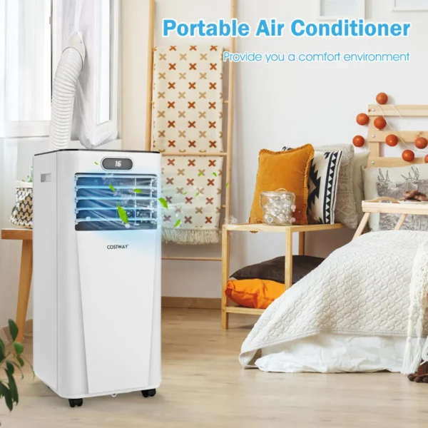 4 in 1 airconditioner draagbare airconditioner met afstandsbediening 7000 btu 16℃～32℃ wit 4