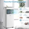 4 in 1 mobiele airconditioner 9000 btu airconditioner met zwart deksel 16℃ 32℃ 3