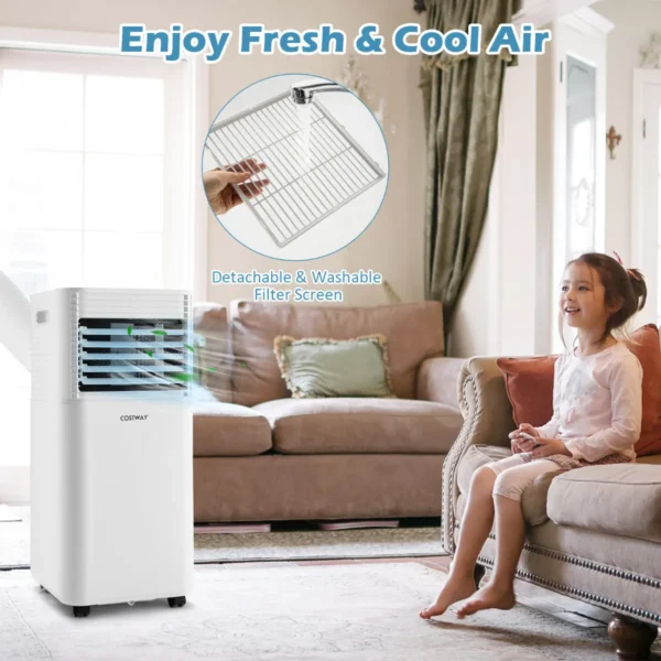 4 in 1 mobiele airconditioner 9000 btu airconditioner met zwart deksel 16℃ 32℃ 4