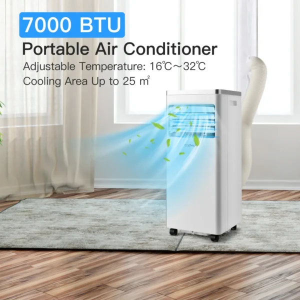 4 in 1 mobiele airconditioner airconditioner met uitlaatslang 7000btu wit 2