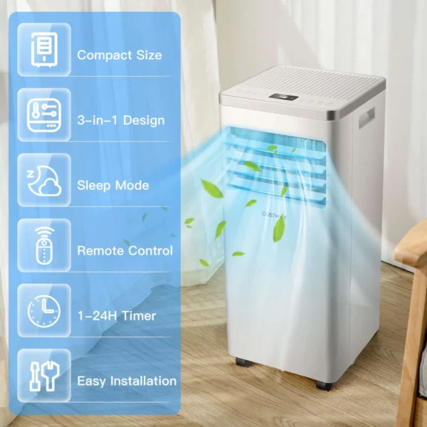 4 in 1 mobiele airconditioner airconditioner met uitlaatslang 7000btu wit 5