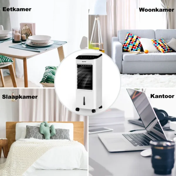 4 in 1 mobiele airconditioner luchtkoeler ventilator luchtreiniger luchtbevochtiger airconditioner draagbare verdampingskoeler wit 3