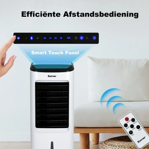 4 in 1 mobiele airconditioner luchtkoeler ventilator luchtreiniger luchtbevochtiger airconditioner draagbare verdampingskoeler wit 4