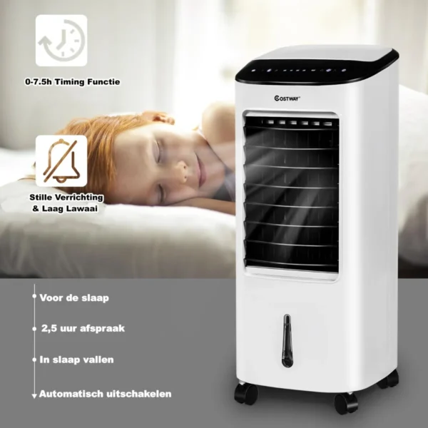 4 in 1 mobiele airconditioner luchtkoeler ventilator luchtreiniger luchtbevochtiger airconditioner draagbare verdampingskoeler wit 6