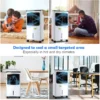 4 in 1 stille luchtkoeler 8l ventless mobiele airconditioner koeling auto oscillatie 70° 8h timer 2 ijspakken laag verbruik 4