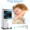 4 in 1 stille luchtkoeler 8l ventless mobiele airconditioner koeling auto oscillatie 70° 8h timer 2 ijspakken laag verbruik 5