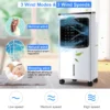 4 in 1 stille luchtkoeler 8l ventless mobiele airconditioner koeling auto oscillatie 70° 8h timer 2 ijspakken laag verbruik 7