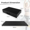 4 laags opvouwbare turnmat met handgrepen kunstleeren mat met klittenband voor gymnastiek yoga mma basistraining zwart 2