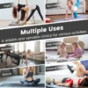 4 laags opvouwbare turnmat met handgrepen kunstleeren mat met klittenband voor gymnastiek yoga mma basistraining zwart 6