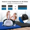 4 laags opvouwbare turnmat met handgrepen kunstleeren mat met klittenband voor gymnastiek yoga mma basistraining zwart 7