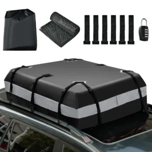 424 l dakkoffer voor auto met cijferslot & 6 deurhaken & antislipmat waterdichte dakkoffer 112 x 86 x 43 cm 1