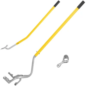 44 cm tot 62 cm bandendemontagegereedschap met stalen kralenhouder gereedschapsset voor het verwijderen van vrachtwagenbanden geel 1