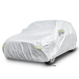 492 cm afdekzeil auto autozeil weerbestendig met ritssluiting en tas voor regen sneeuw zon uv bescherming autoafdekking voor sedan/suv 1