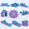 5 delige klim en kruipactiviteitenspeelset voor kinderen lichtgewicht blokken van zacht schuim voor de ontwikkeling blauw + paars 3