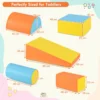 5 delige klim en kruipactiviteitenspeelset voor kinderen lichtgewicht blokken van zacht schuim voor de ontwikkeling geel+oranje+blauw 4