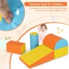 5 delige klim en kruipactiviteitenspeelset voor kinderen lichtgewicht blokken van zacht schuim voor de ontwikkeling geel+oranje+blauw 6