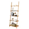 5 laags ladderplank bamboe boekenplank muur leunende opslag display plantenstandaard 2
