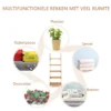 5 laags ladderplank bamboe boekenplank muur leunende opslag display plantenstandaard 4