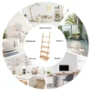 5 laags ladderplank bamboe boekenplank muur leunende opslag display plantenstandaard 6