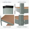 5 laags opslagrek zware werk 5 laagse rekken 875 kg gewichtscapaciteit verstelbare plankhoogte boutloze constructie grijs 4