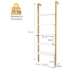 5 laagse ladderplank boekenkast opslag rek boekenplank plant stand weergave planken met metalen frame goud 3