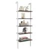 5 laagse ladderplank boekenkast opslag rek boekenplank plant stand weergave planken met metalen frame wit 1