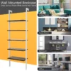 5 laagse ladderplank boekenkast opslag rek boekenplank plant stand weergave planken met metalen frame wit 4