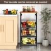 5 planken keuken opslag trolley mobiele trolley met uittrekbare manden en diy krijt labels snack opslag trolley rollende fruit en groente trolley 5