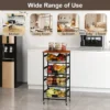 5 planken keuken opslag trolley mobiele trolley met uittrekbare manden en diy krijt labels snack opslag trolley rollende fruit en groente trolley 7