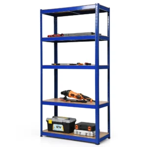 5 tier garage plank max. belasting 875kg met verstelbare plank multifunctionele opslag plank voor garage keuken magazijn blauw 1